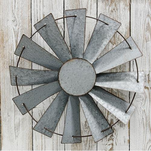 CWI s Galvanized Full Windmill Wall Art 14 Inch Farmhouse Country Decorations
