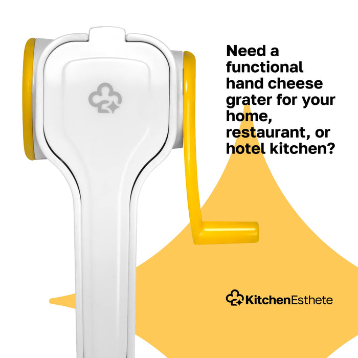 Kitchen Esthete Rotary Cheese Grater - Handheld Rotating Cheese Shredd —  CHIMIYA