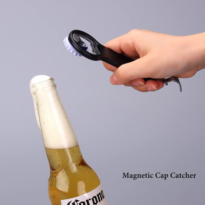 KITCHENDAO Magnetic Bottle and Can Opener for Refrigerator & 2 in 1 Magnetic Beer Bottle Opener for Fridge