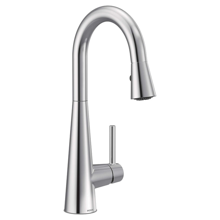 Moen 7664 Sleek One-Handle High Arc Pulldown Bar Faucet, Chrome