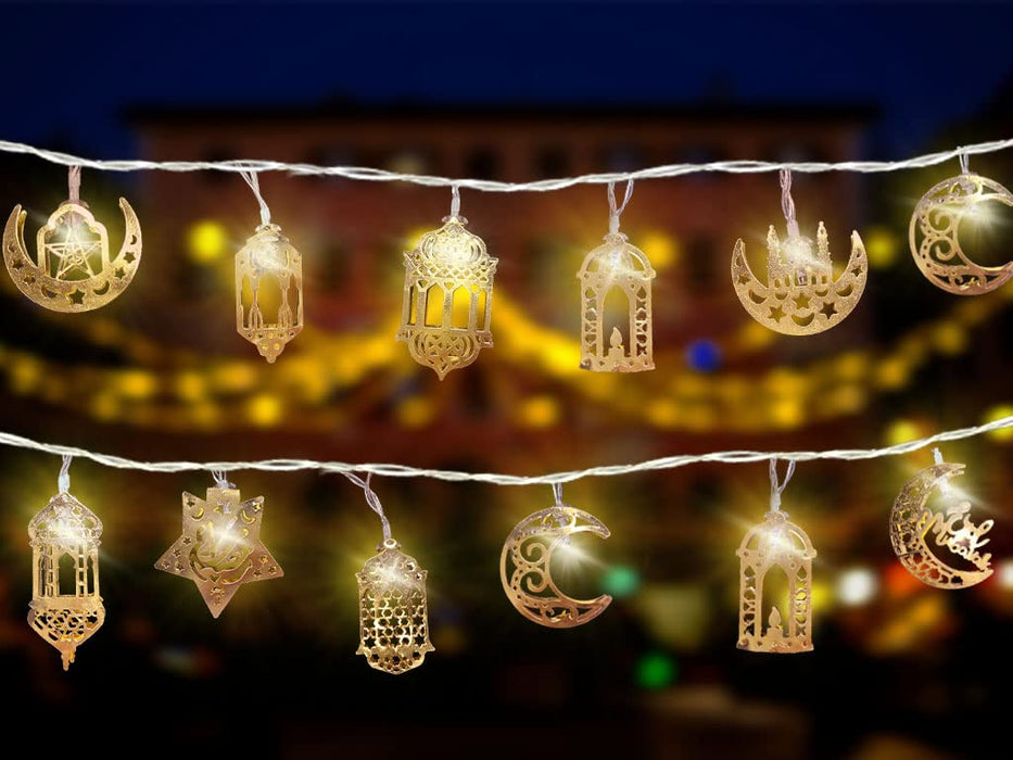 20 LED Moon Ramadan String Lights, Islamic Castle Lights Ramadan  Decorations, Battery Powered, for Indoor, Outdoor, Party, Tree, Garden,  Eid, Islamic