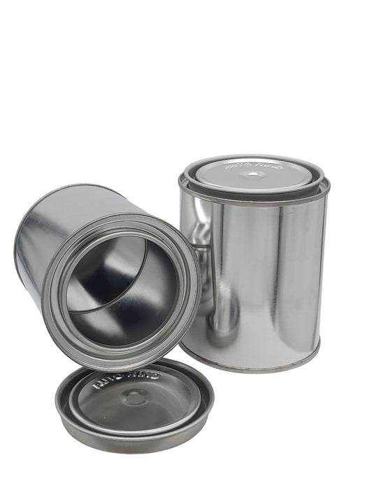 6 Pack Metal Quart Paint Cans with Lids, Empty Unlined Paint
