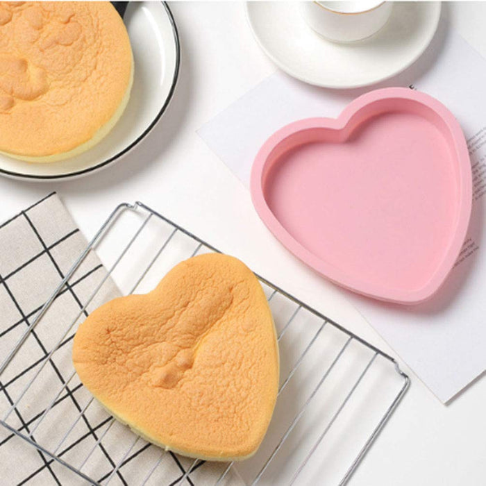  [2pack] 6-Large 3 Silicone Heart Molds for Valentine Baking  Supplies, Silicone Muffin Cups for Baking: Chocolate, Cookies, Heart Mold  Cake Silicone, Valentine Molds Silicone for Soap & Resin