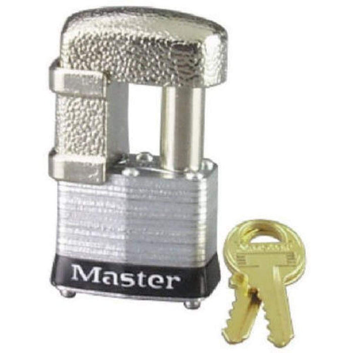 Master Lock Outdoor Keyed Padlock, 1-9/16-in Wide x 1-1/2-in Shackle