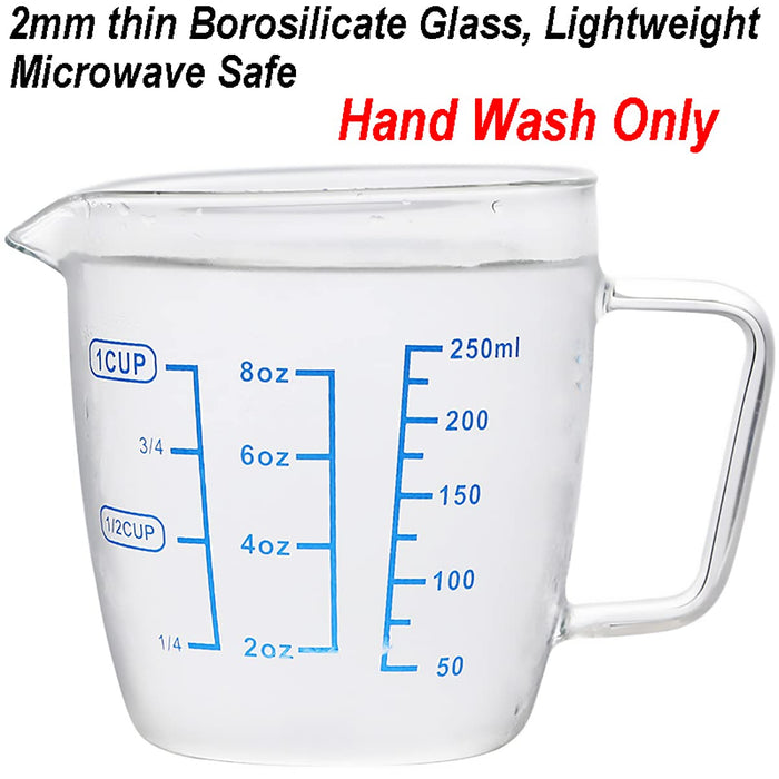 Goeielewe Glass Measuring Cup with Spout, Heat Resistant