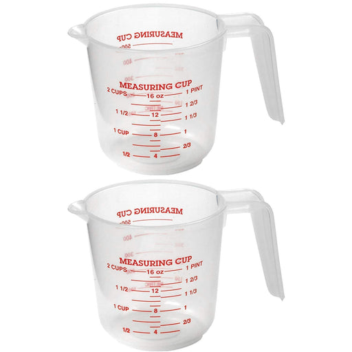 Norpro 2 Plastic Measuring Cup, Multicolored (12 Pack)