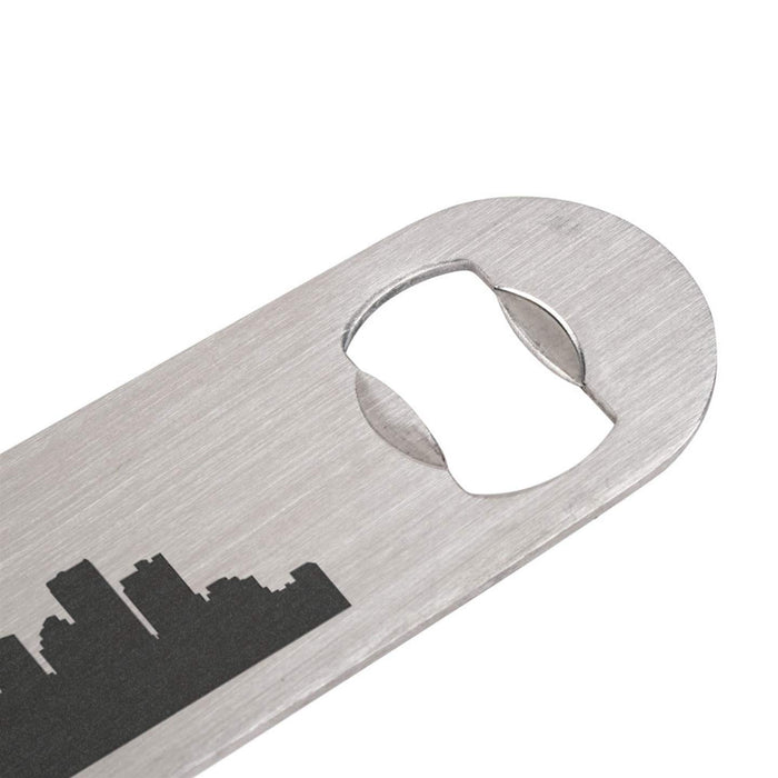 Dallas Skyline Stainless Steel Heavy Duty Flat Bar Key Beer Laser Etched Bottle Opener