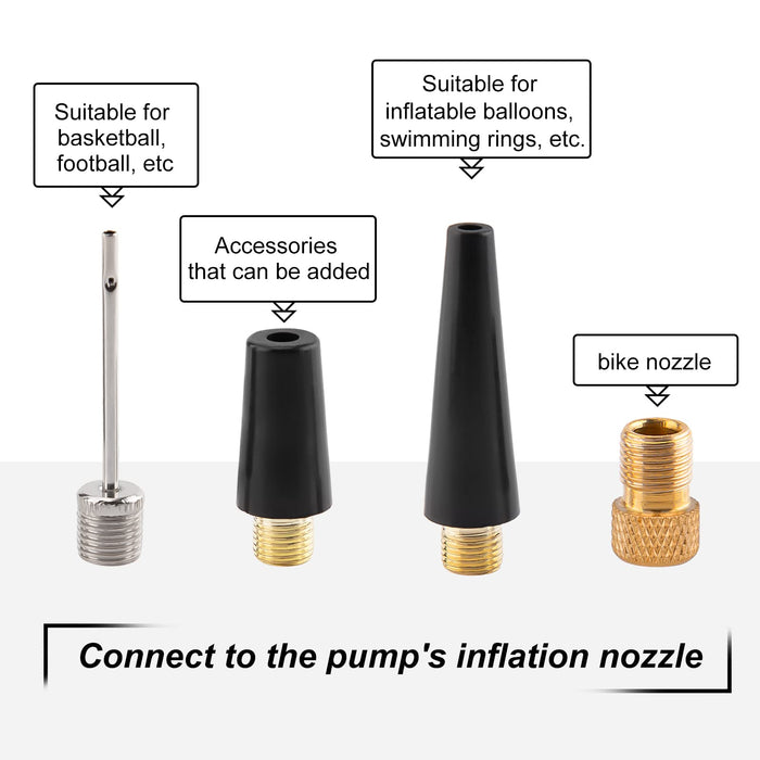 2x Ball Inflation Pump Needle Air Adapter Valve Connection Basketball  Football