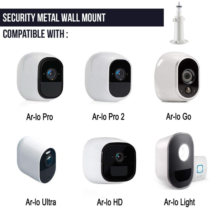 AxPower Metal Wall Mount Adjustable Indoor/Outdoor Aluminium Alloy Security Camera Yard Mount Compatible with Arlo, Arlo Pro 3, Arlo Pro 2, Arlo Ultra, Ring Stick Up Cam (5 Pack, White)