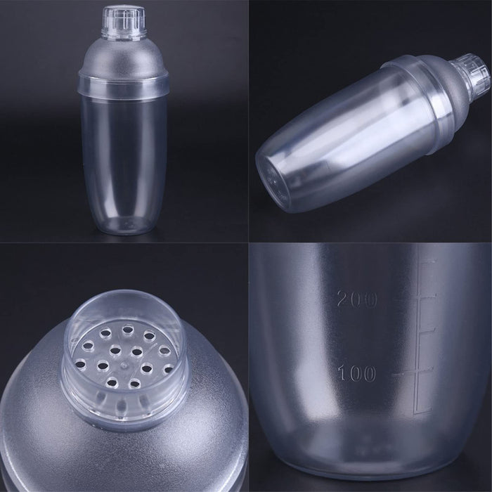 Shaker Bottle 700cc Cocktail Great Anti-leakage Transparent Milk Tea Drink PC Resin Shaking Container Tool with Comfortable Grip for Club Home Use
