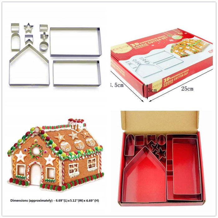 Gingerbread Cookie Cutters,Gingerbread House Kit for Adults Kids