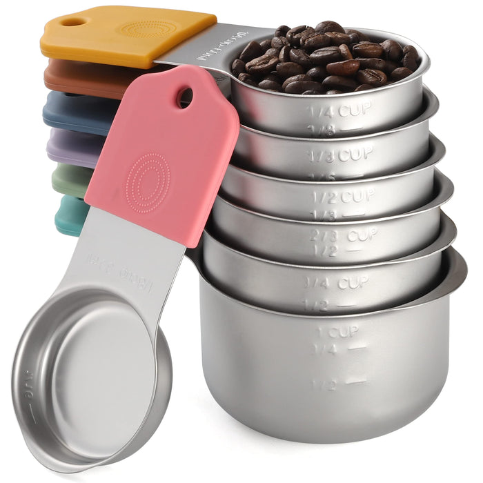 Magnetic Measuring Cups Set Stainless Steel Stackable Measuring