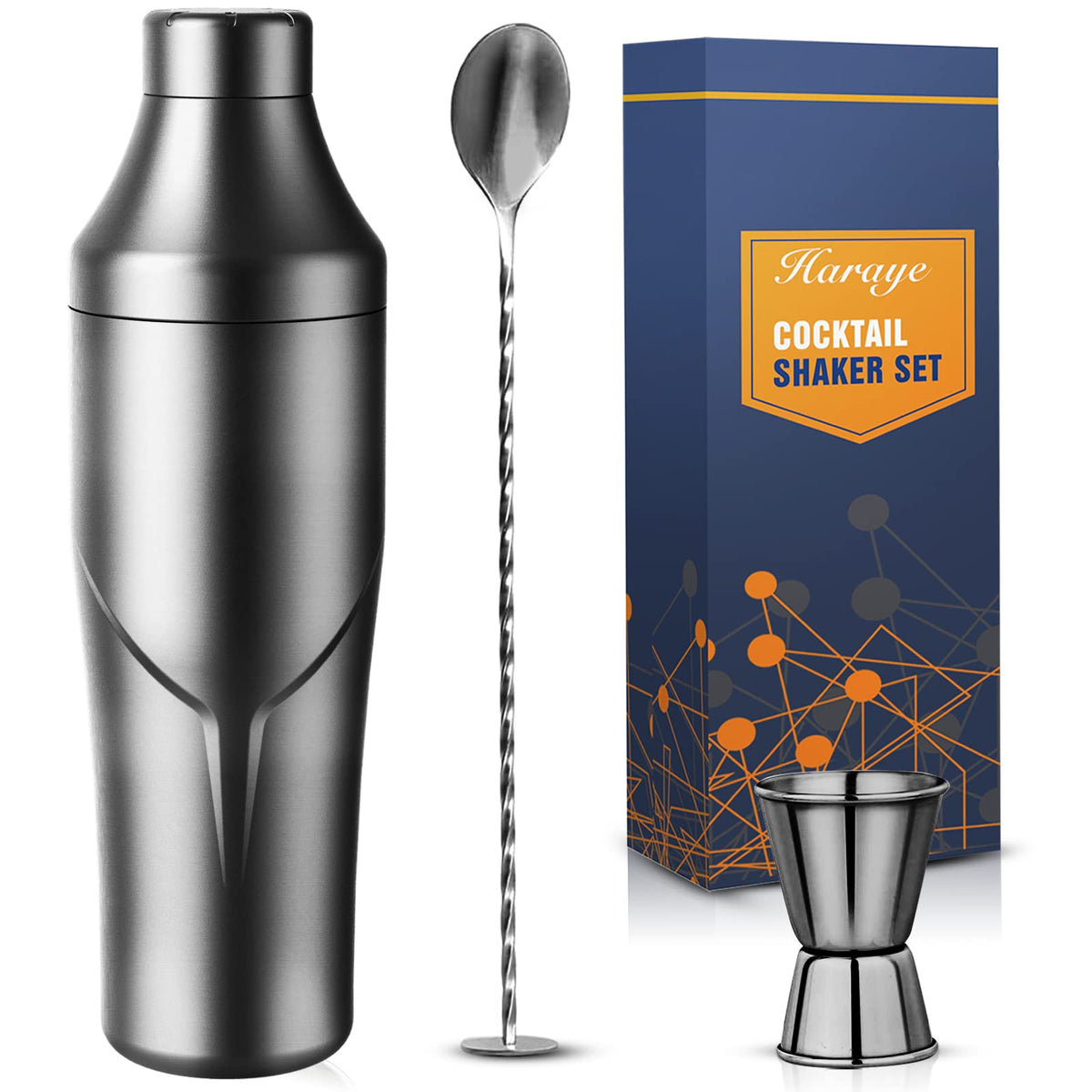 Elevated Craft Hybrid Cocktail Shaker - Built-In Jigger / Double