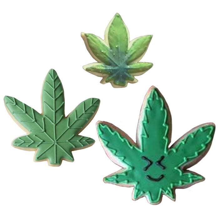 Marijuana Weed Pot Leaf Cookie Cutter Set 3 pcs. 4/20 Made in USA by Ann Clark Cookie Cutters