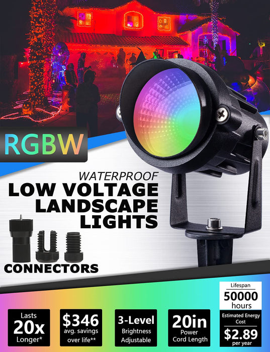 SUNVIE 12W Low Voltage Landscape Lighting RGB Color Changing LED Lands —  CHIMIYA