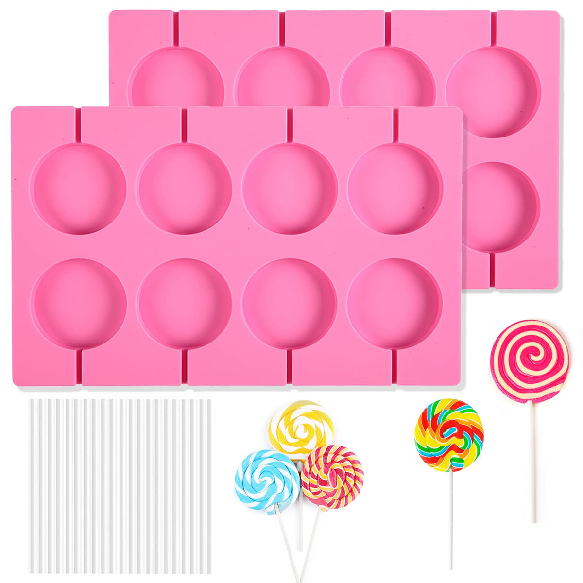 20Holes Silicone Round Lollipop Mold Spherical Chocolate Moulds