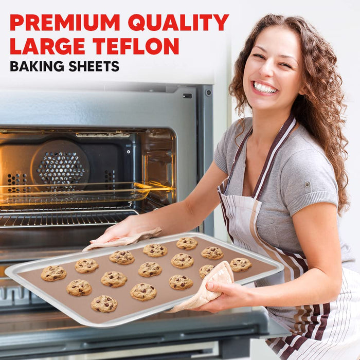 Teflon Sheets for Baking, Large 16 x 20” (3-Pack) - Reusable Teflon O —  CHIMIYA