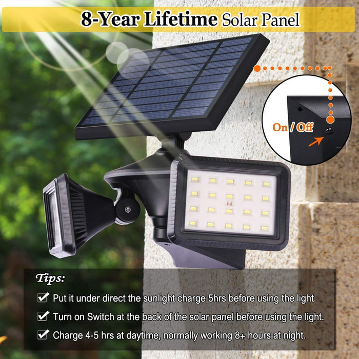 EMANER Motion Sensor Solar Light Outdoor, Dusk to Dawn Wireless Securi —  CHIMIYA