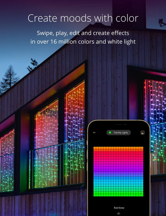  Twinkly App-Controlled LEDstring Lights with 250 RGB (16  Million Colors) LEDs,65.6 feet, Green Wire, Indoor and Outdoor Smart  Lighting Decoration : Home & Kitchen