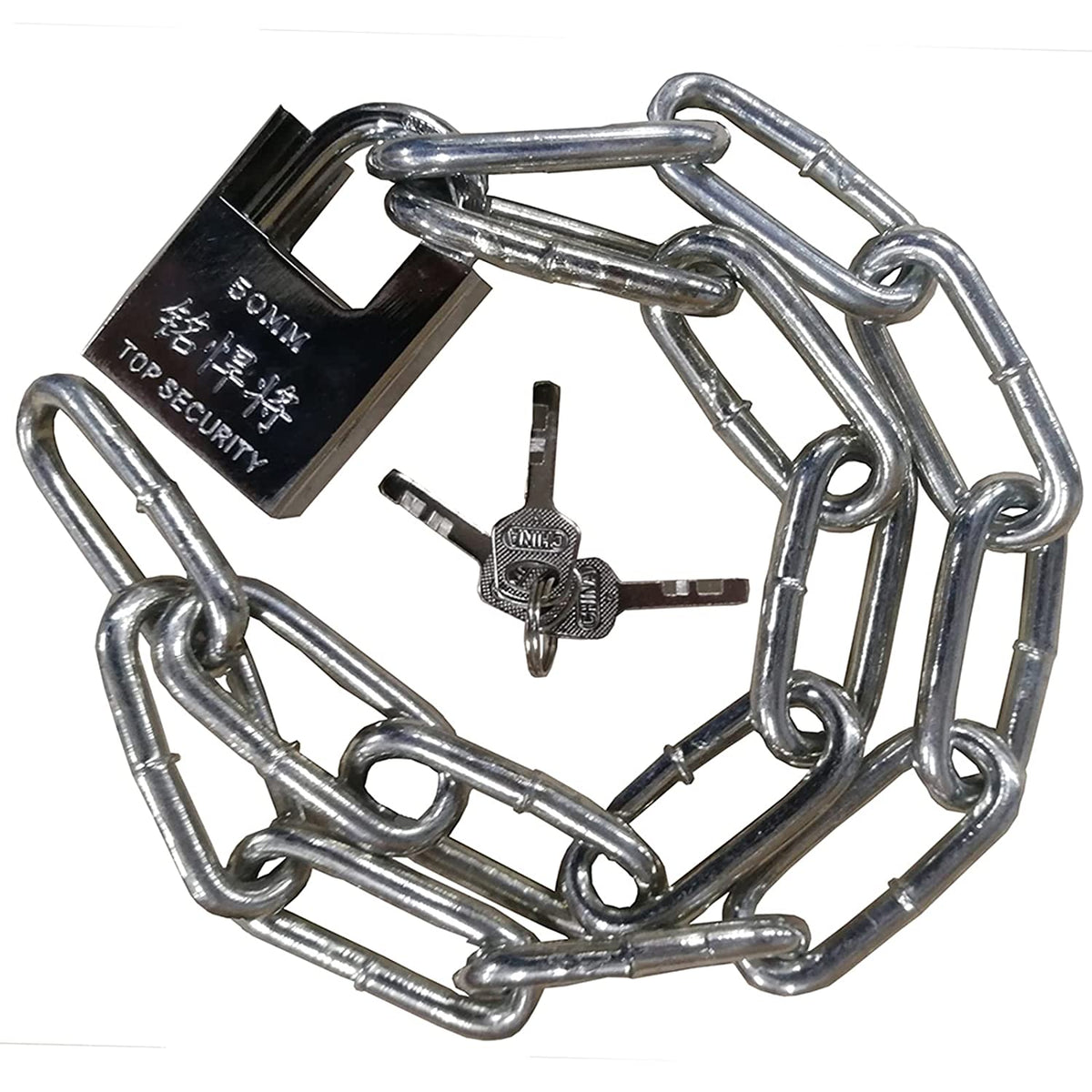 Premium Case-Hardened Security Chain and Lock Kit Nearly Impossible to  Defeat