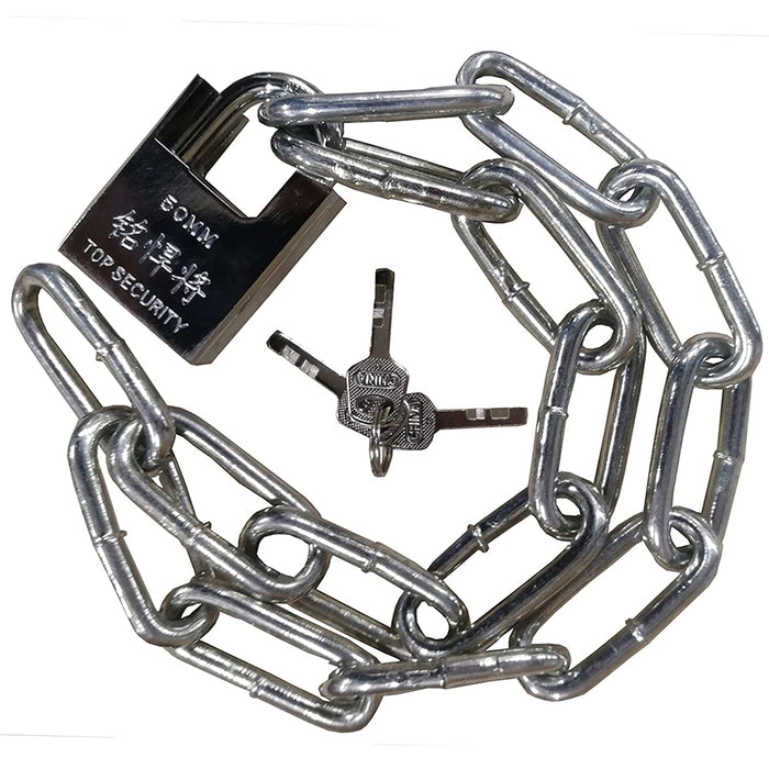 zeng Premium Heavy-Duty Steel Chain Lock for Motorcycles, Bikes