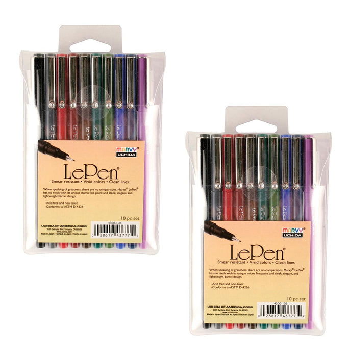 Marvy Le Pen Set of 10- Dark Colors (4300-10B)
