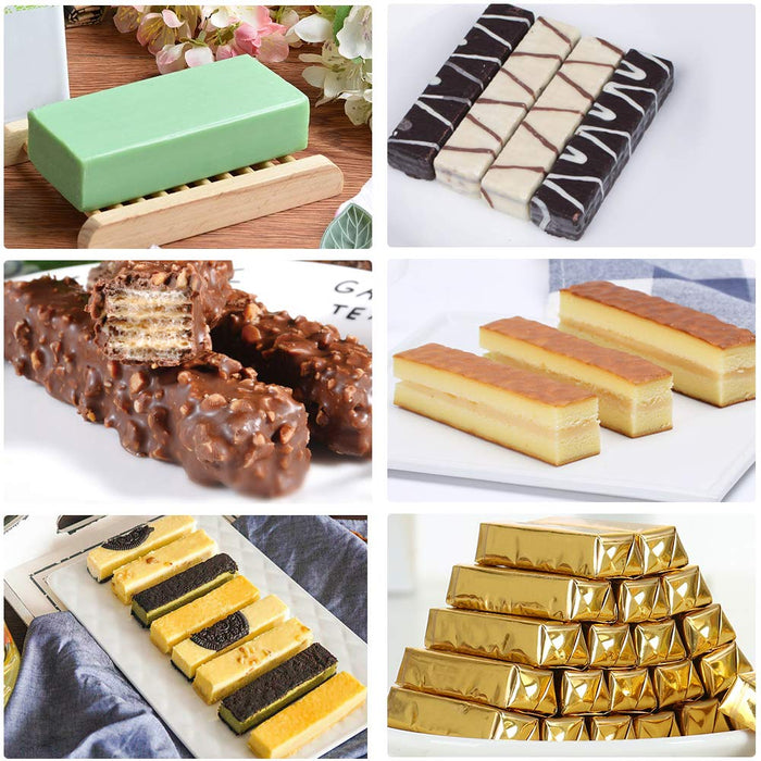 2 Pcs) 8 Cavity Large Rectangle Granola Bar Silicone Mold/Nutrition/Cereal  Bar Molds Energy Bar Maker for Chocolate Truffles Ganache Bread Brownie  Cornbread Cheesecake Pudding Butter Mould 