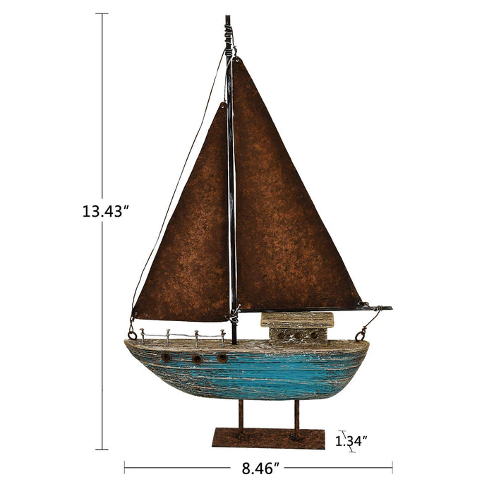 Attraction Design Wood Sailboat Decor Nautical Decoration, 13.43 H Sai —  CHIMIYA