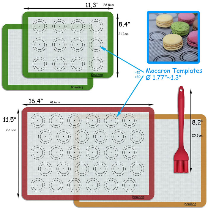 Small Silicone Baking Mats Quarter Sheet Baking Mats Non Stick