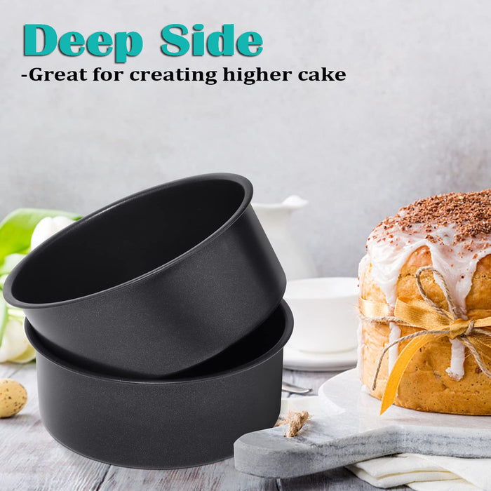 3pcs round cake tin bakeware Cake Pan 4 Inch Aluminum Alloy Small Baking  Pan | eBay