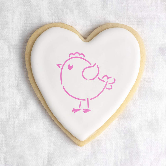 Easter Chick Cookie Stencil Template - Reusable & Durable Food Safe Stencils for Cookies and Baking