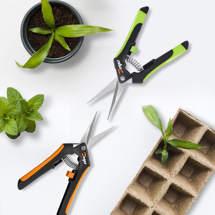 Lumo-X Trimming Scissors 1 Pack Pruning Snips with STRAIGHT Blades and  Tantanium Coating for Precision Buds Trimming, Indoor/Outdoor Garden  Trimming