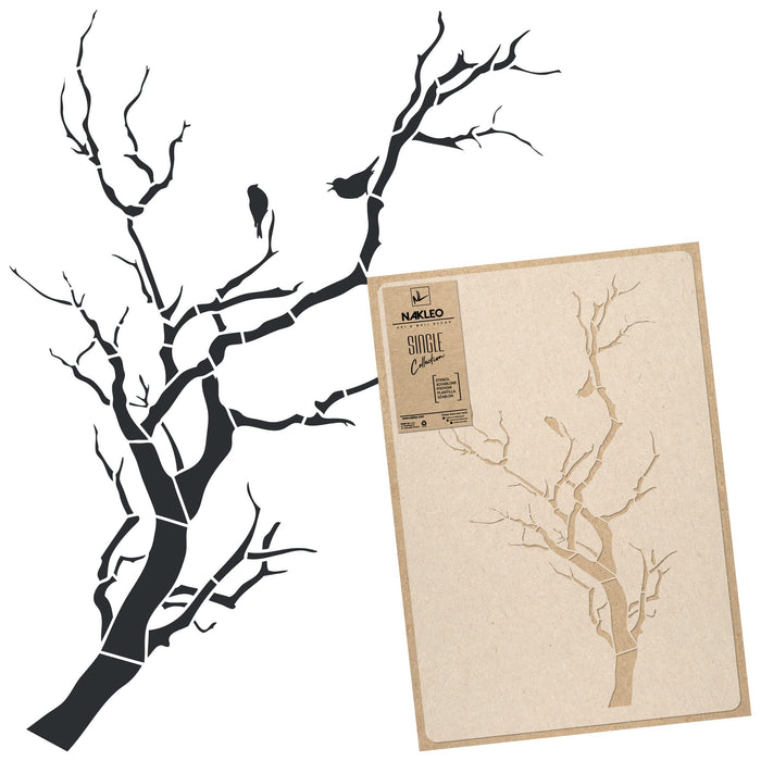 Awesome tree stencils instead of wallpaper! Easy reusable stencils for  walls. DIY and save