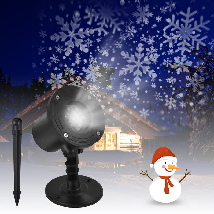 Christmas Snowflake Projector Lights, Rotating LED Snowfall Projection Lamp  with Remote Control, Outdoor Waterproof Sparkling Decorative Lighting for  Halloween Xmas Party 