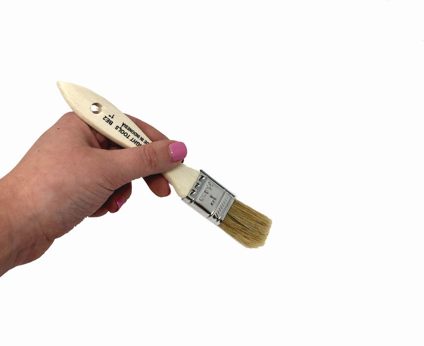 Grip Tight Tools BE2 Chip Brush, 1-Inch (White), tan — CHIMIYA