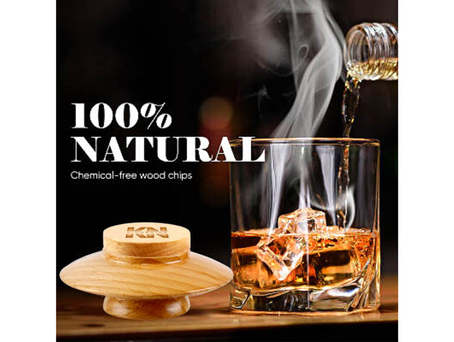 Kinnedine | Cocktail Smoker with Torch, Premium Quality Whiskey s for Men, Best for Bourbon Whisky, Six Flavor Wood Chips