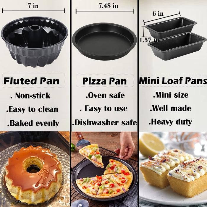 Esjay Cake Baking Pan Set Compatible with Ninja Foodi 6.5, 8Qt, Accessories  Compatible with Instant Pot 6, 8Qt, Air Fryer Accessories Cake Baking Pan