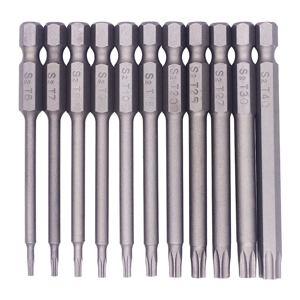 Wolfride 5pcs Ball end hex Shank Screwdriver bit Set Ball end Drill bit  Magnetic with 1/4 Inch Hex Shank 100mm Length |2.5mm 3mm 4mm 5mm 6mm