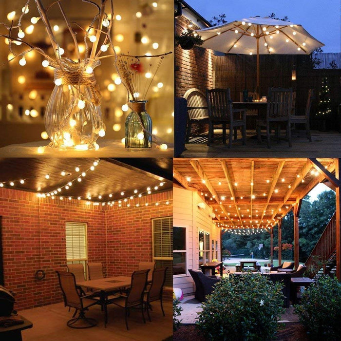 16.4ft Battery Operated Globe String Light with Remote, Warm White, 8  Modes, 50 LED - Lepro