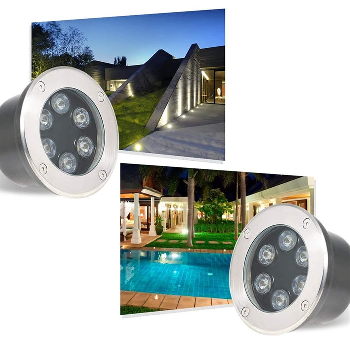 Led Inground Lights - Recessed Fountain Light, IP67 Waterproof Outdoor LED Downlight, 85~265V Outdoor Recessed Lighting, for Outdoor, Street, Garden, Patio, Terrace Light (Color : White Light, Size