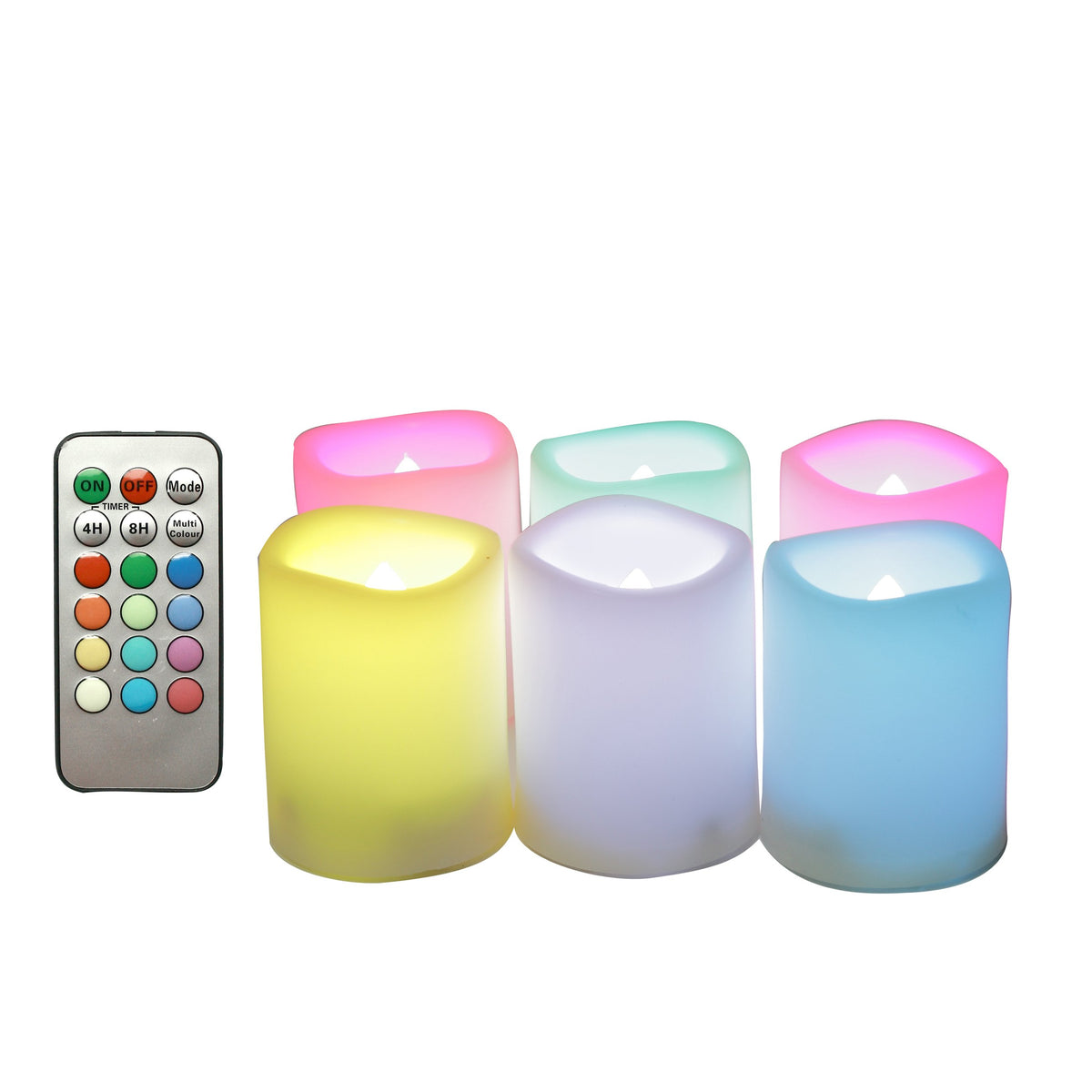 Multi Color Changing Flameless Votive Candles with Remote, 10 Pack Colored  Battery Operated Flickering Electric LED Tea Lights Bulk for Christmas