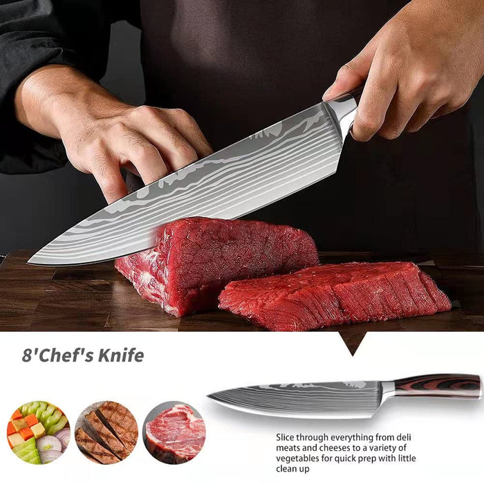 Kitchen Chef Knife Sets, 3.5-8 Inch Set Boxed Knives Stainless