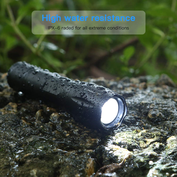 LED Tactical Flashlight S1000 - High Lumen, Zoomable, 5 Modes