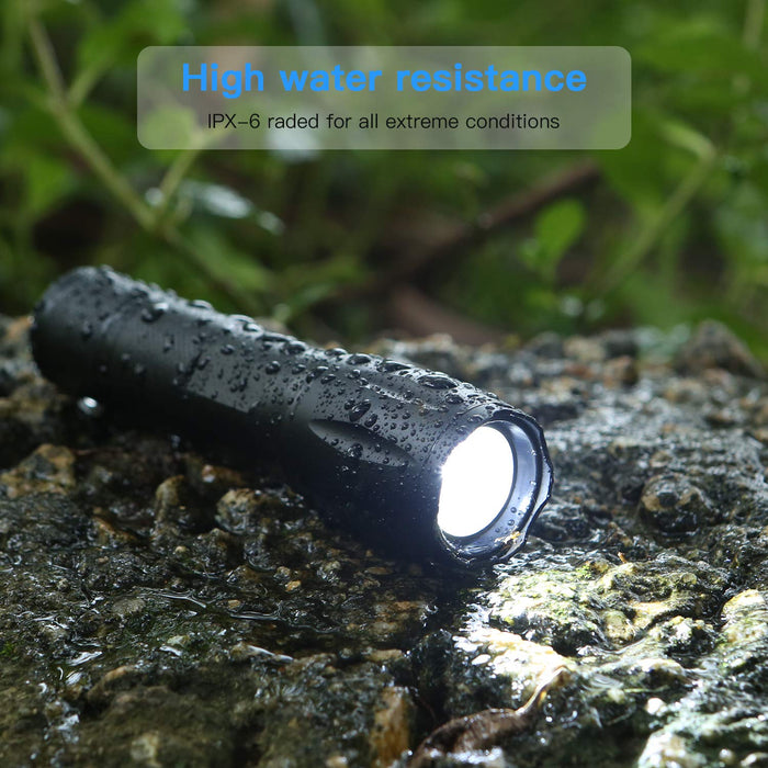 Flashlights, LED Tactical Flashlight S1000 - High Lumen, 5 Modes, Zoomable,  Water Resistant, Handheld Light 