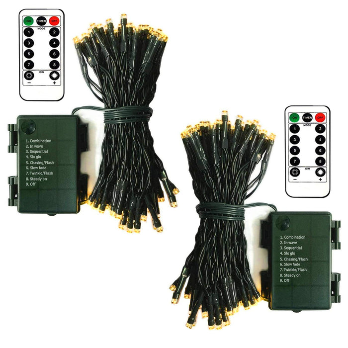 echosari [2 Pack] Battery Operated Christmas Lights 16ft Green Wire 50 —  CHIMIYA