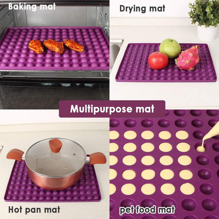 Webake Mini Round Silicone Molds, Semi Sphere Gummy Candy Molds, Baking Mat Cooking Sheet for Pets, Dog Treat Pan, Baking Mold Small Dot Cake
