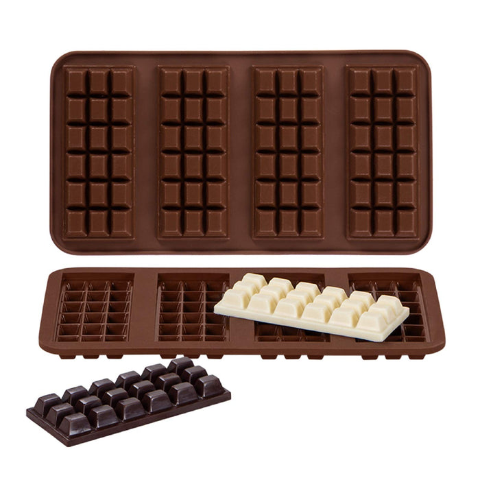 3 Pieces Silicone Break Apart Chocolate Moulds,Silicone Square  Mold,Non-Stick Candy Chocolate Bar Mold,Reusable Candy Protein Silicone  Chocolate Candy