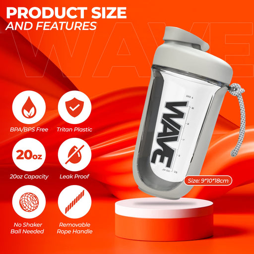 Water Bottle 20oz Whiskey and Pre-workout Shaker Bottle 