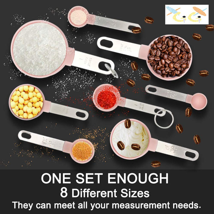 Measuring Cups And Spoons Set, Cute Plastic Measuring Cups Spoons