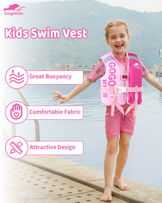 Gogokids Kids Float Jacket Swim Vest for 30-50 lbs 2-6 Years